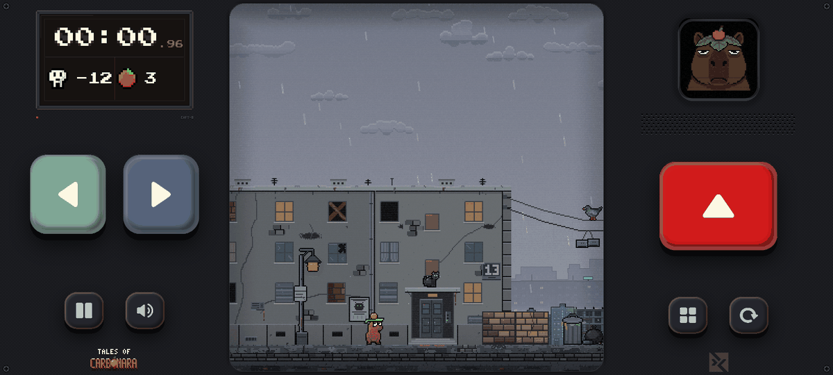 Landscape mode: the game framed by a console body